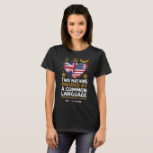 Een grappig twee landen ontwerp t-shirt (Voorkant volledig)