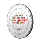 Een grappig verborgen bericht dartbord (Voorkant Rechts)