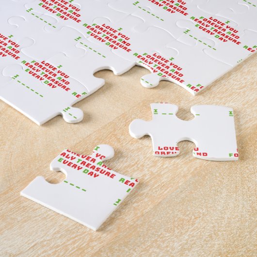 Een grappig verborgen bericht legpuzzel (Zijkant)