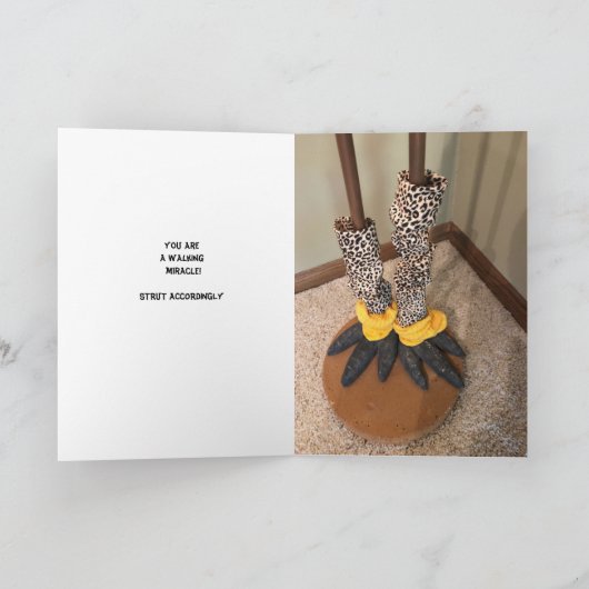 Een grappig wandelwonder kaart (Binnen)