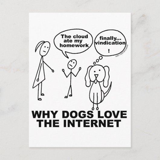 Een grappige Ate My Homework Joke Briefkaart (Voorkant)