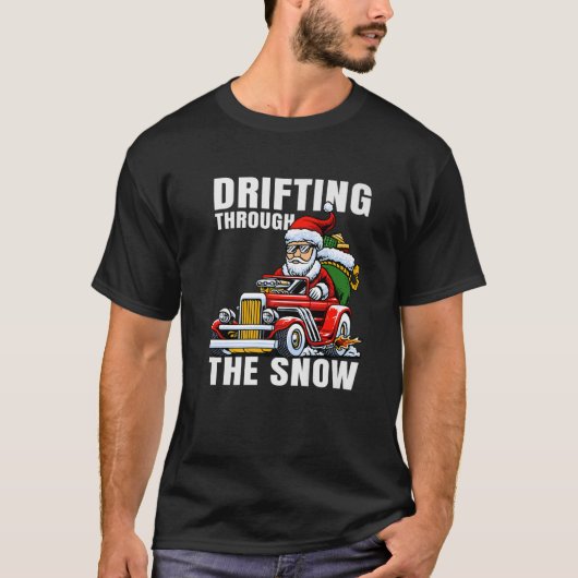 Een grappige auto die de kerstman bestuurt als een t-shirt (Voorkant)