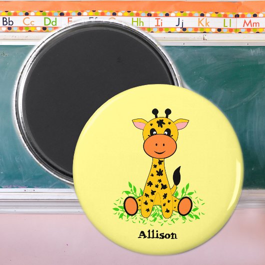 Een grappige baby giraf voor kinderen magneet