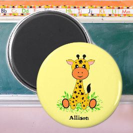 Een grappige baby giraf voor kinderen magneet