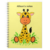 Een grappige baby giraf voor kinderen notitieboek (Voorkant)