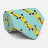 Een grappige Banana vent die gek op je kleurkeuze  Stropdas (Opgerold)
