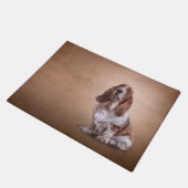 Een grappige Basset Hound-hond tekenen Deurmat (Schuin)