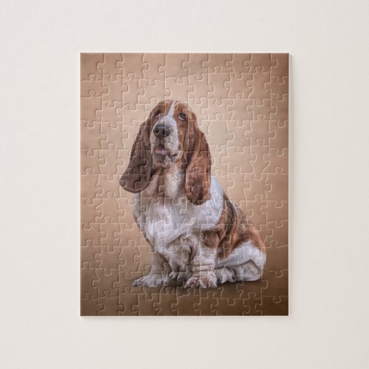 Een grappige Basset Hound-hond tekenen Legpuzzel (Verticaal)