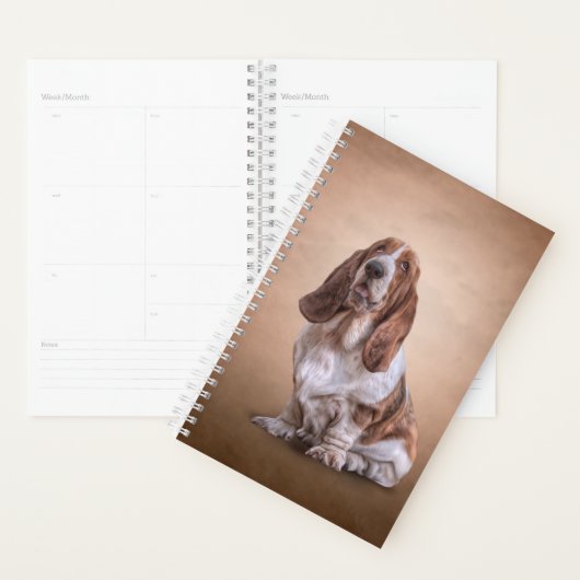 Een grappige Basset Hound-hond tekenen Planner (Display)