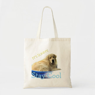 Een grappige boodschappentas met een Golden Retrie Tote Bag