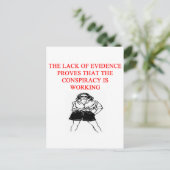 een grappige complottheorie , een nieuwe franse gr briefkaart (Staand voorkant)