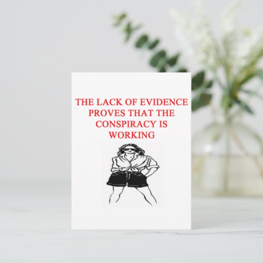 een grappige complottheorie , een nieuwe franse gr briefkaart (Staand voorkant)