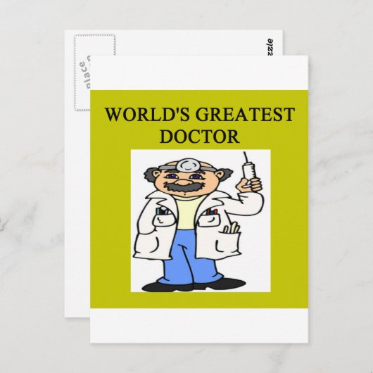 Een grappige dokter grap! briefkaart (Voorkant / Achterkant)