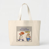 een grappige dokter grote tote bag (Voorkant)