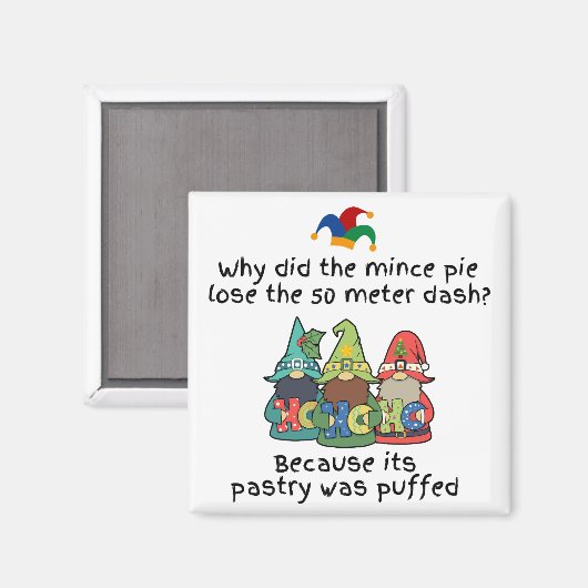 Een grappige gepofte gehaktaart grap magneet (Voorkant / Achterkant)