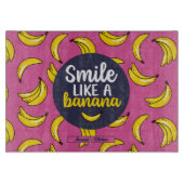 Een grappige glimlach als een bananenretro-fruitpa snijplank (Voorkant)