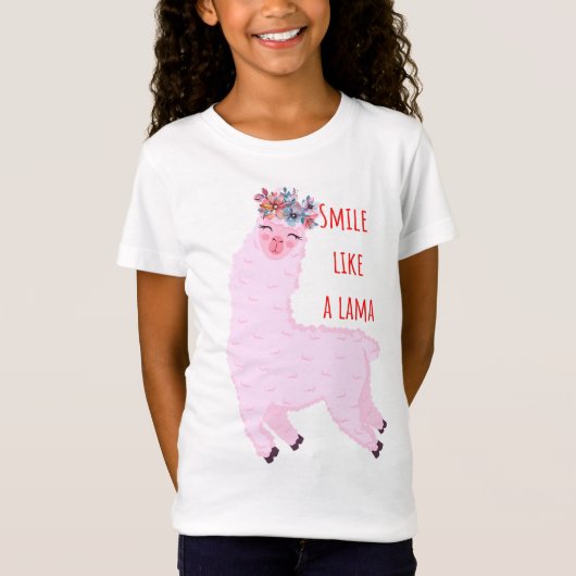 Een grappige glimlach als een Lama T-shirt (Voorkant)