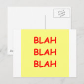 een grappige grap voor je briefkaart (Voorkant / Achterkant)
