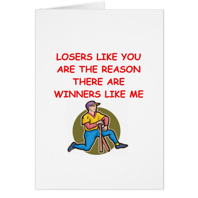 een grappige grap voor winnaars en verliezers (Voorkant)