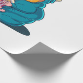 Een grappige hamster met een bril eet popcorn cadeaupapier (Hoek)