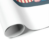 Een grappige hamster met een bril eet popcorn cadeaupapier (Rol Hoek)