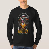 Een grappige hond die pet en zonnebrillen draagt t-shirt (Voorkant)