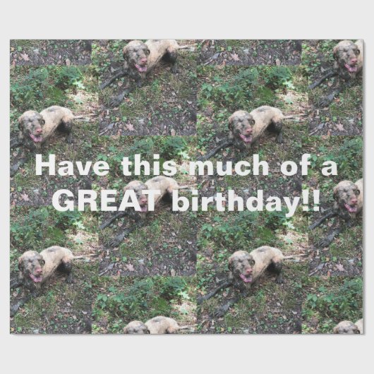 Een grappige Hongaarse Vizsla rol van verpakkingsp Cadeaupapier (Vlak)