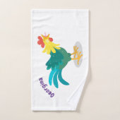 Een grappige illustratie van de cartoon van de kra bad handdoek (Handdoek)