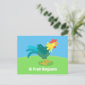 Een grappige illustratie van de cartoon van de kra briefkaart (Staand voorkant)