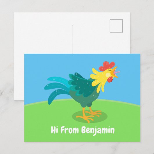 Een grappige illustratie van de cartoon van de kra briefkaart (Voorkant / Achterkant)