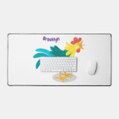 Een grappige illustratie van de cartoon van de kra bureaumat (Keyboard & Muis)