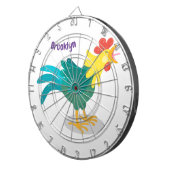 Een grappige illustratie van de cartoon van de kra dartbord (Voorkant Rechts)