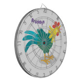 Een grappige illustratie van de cartoon van de kra dartbord (Voorkant Links)