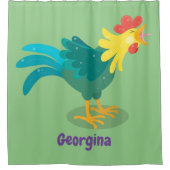 Een grappige illustratie van de cartoon van de kra douchegordijn (Voorkant)