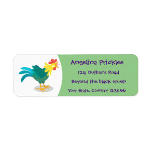 Een grappige illustratie van de cartoon van de kra etiket