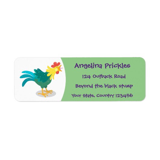 Een grappige illustratie van de cartoon van de kra etiket (Voorkant)