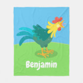 Een grappige illustratie van de cartoon van de kra fleece deken (Voorkant)