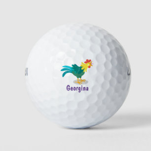 Een grappige illustratie van de cartoon van de kra golfballen