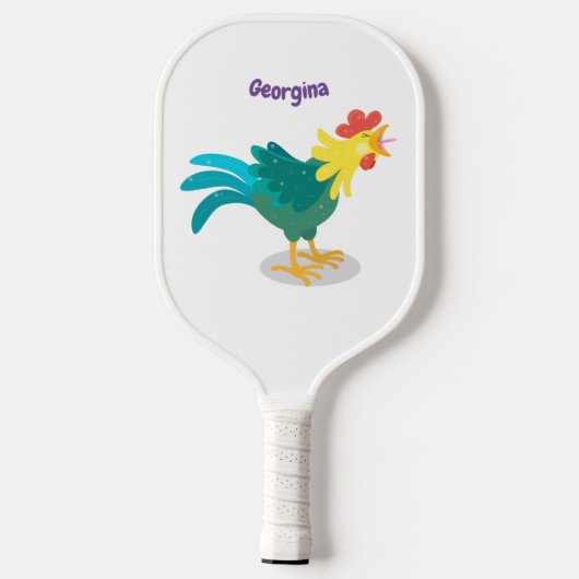 Een grappige illustratie van de cartoon van de kra pickleball paddle (Achterkant)