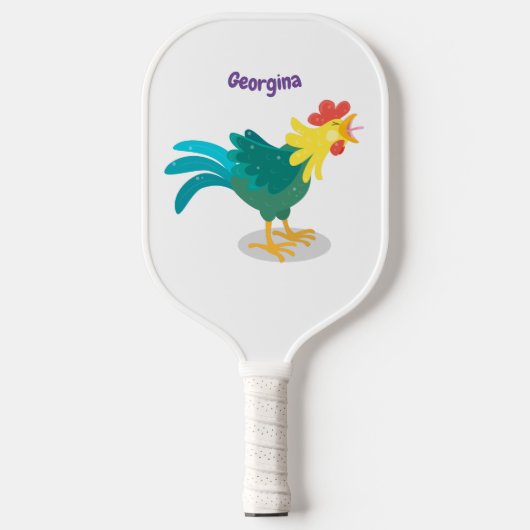 Een grappige illustratie van de cartoon van de kra pickleball paddle (Voorkant)