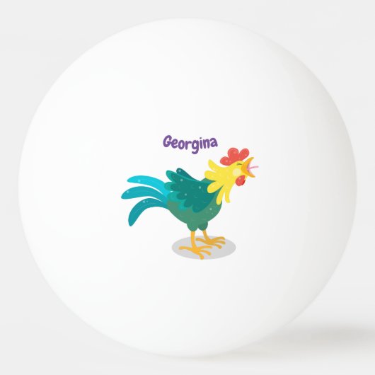 Een grappige illustratie van de cartoon van de kra pingpongbal (Voorkant)