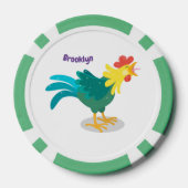 Een grappige illustratie van de cartoon van de kra poker chips (Achterkant)