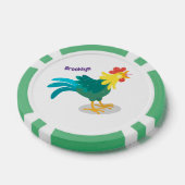 Een grappige illustratie van de cartoon van de kra poker chips (Enkel)