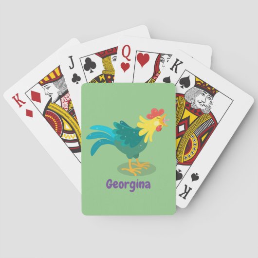 Een grappige illustratie van de cartoon van de kra pokerkaarten (Achterkant)