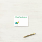 Een grappige illustratie van de cartoon van de kra post-it® notes (Op bureau)