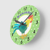 Een grappige illustratie van de cartoon van de kra ronde klok (Hoek)