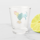 Een grappige illustratie van de cartoon van de kra shot glas (Achterkant)