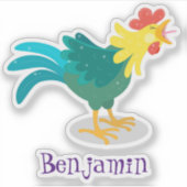 Een grappige illustratie van de cartoon van de kra sticker (Voorkant)