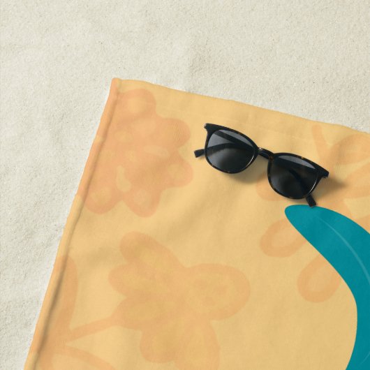 Een grappige illustratie van de cartoon van de kra strandlaken (In situ)