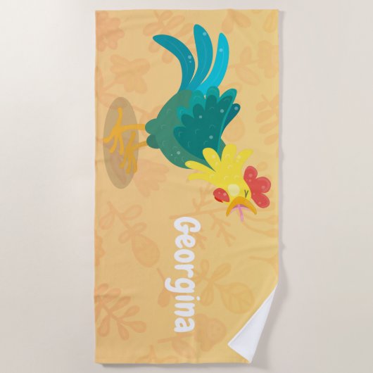 Een grappige illustratie van de cartoon van de kra strandlaken (Voorkant)